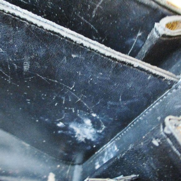 Vintage Bally Black Leather and Brown Croc Embossed Crossbody/Shoulder Handbag - Picture 14 of 15